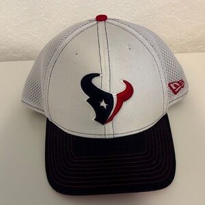 New Era White Navy and Red Houston Texans Mesh Trucker Hat